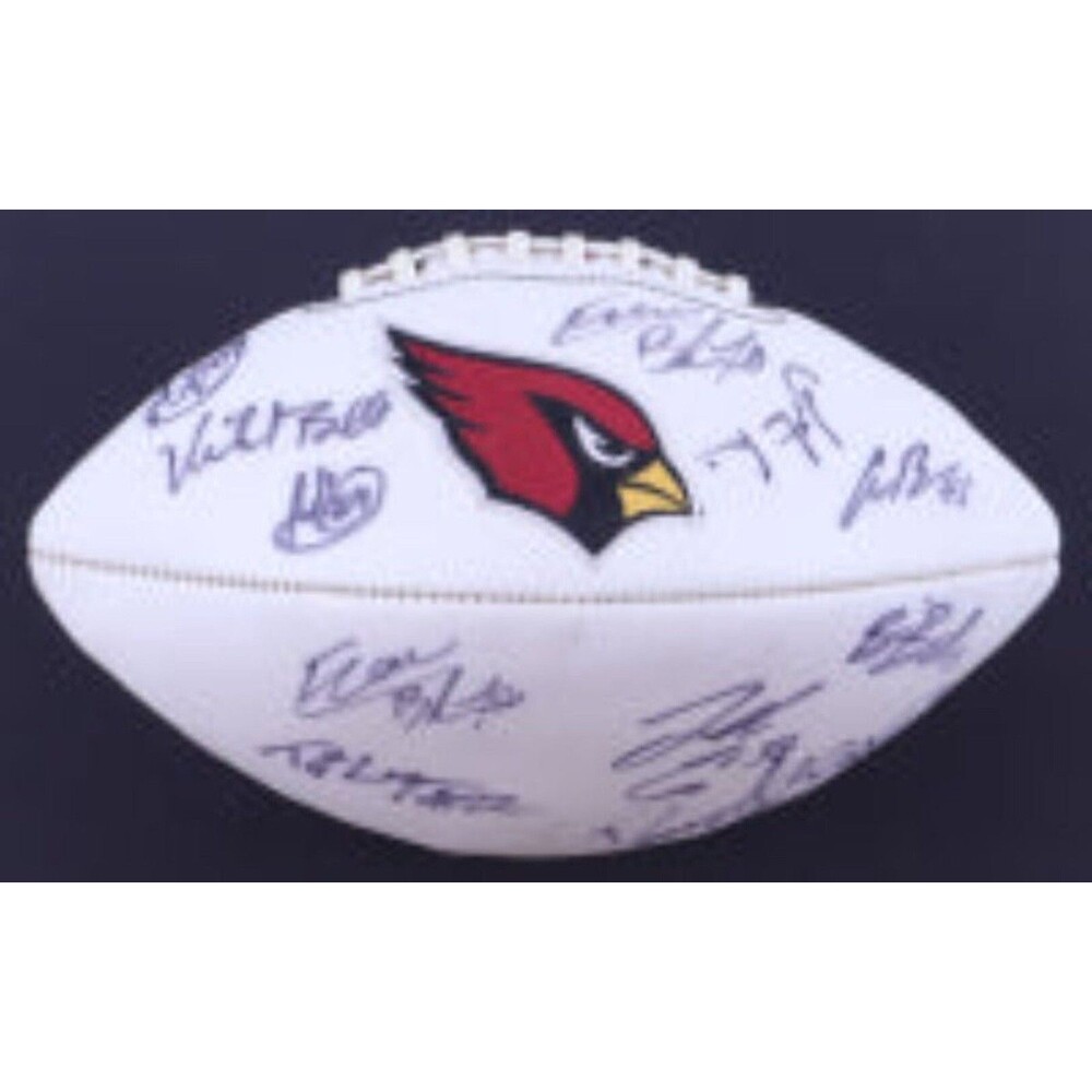 2018 Cardinals Team-Signed Logo Football, 14 Signatures (Beckett)